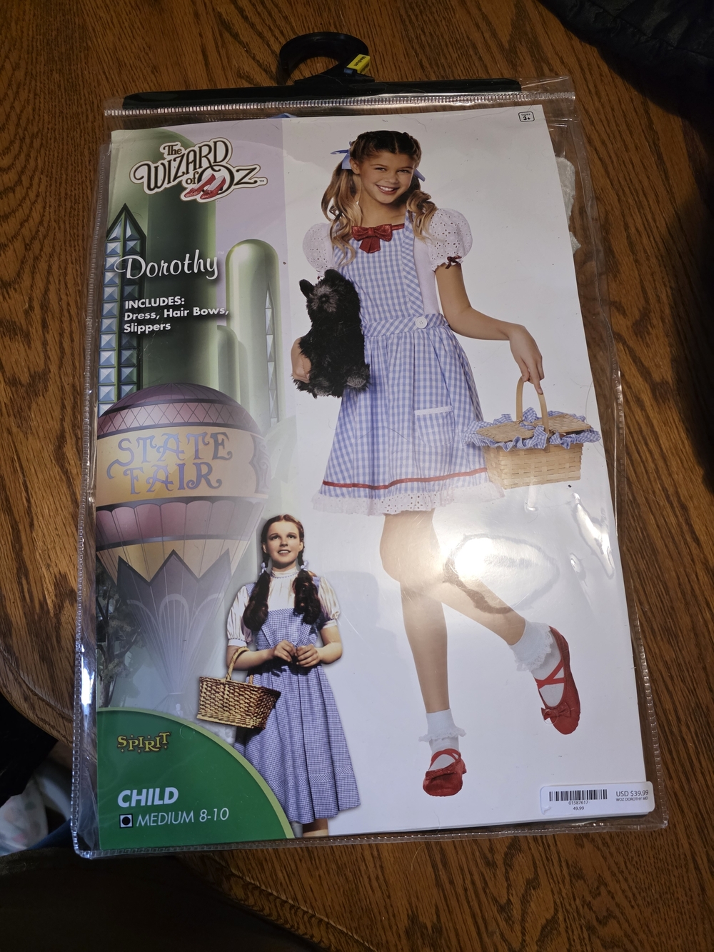 Spirit Dorthy Kids Costume With Toto In Basket Accessory